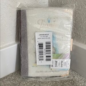Aldo Cream and Gray Book Clutch